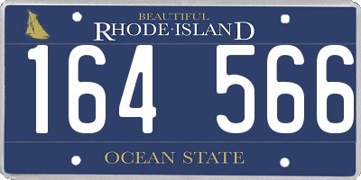 RI license plate 164566