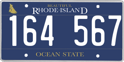RI license plate 164567