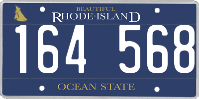 RI license plate 164568