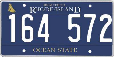 RI license plate 164572