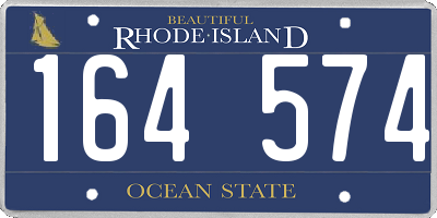 RI license plate 164574