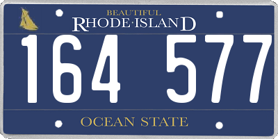 RI license plate 164577