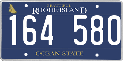 RI license plate 164580