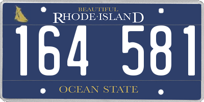 RI license plate 164581