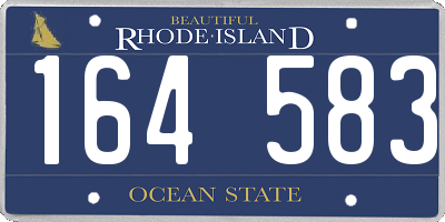 RI license plate 164583