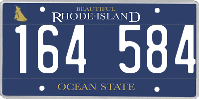 RI license plate 164584