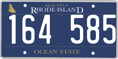 RI license plate 164585