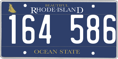 RI license plate 164586