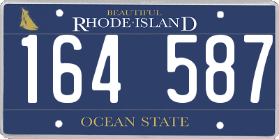 RI license plate 164587