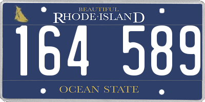 RI license plate 164589