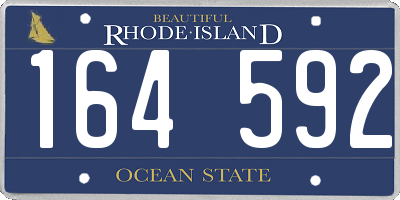 RI license plate 164592