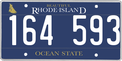 RI license plate 164593