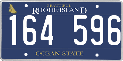 RI license plate 164596