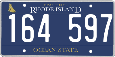 RI license plate 164597