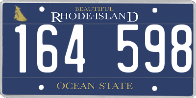 RI license plate 164598