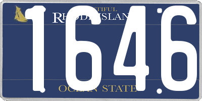 RI license plate 1646