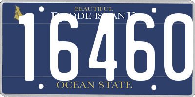 RI license plate 16460