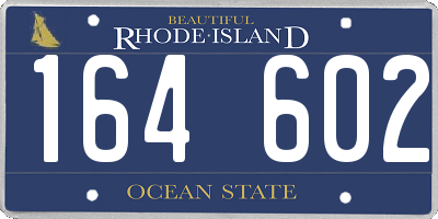 RI license plate 164602