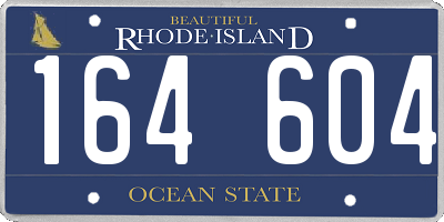 RI license plate 164604