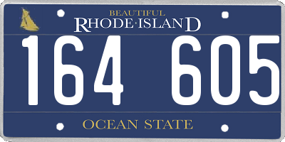 RI license plate 164605