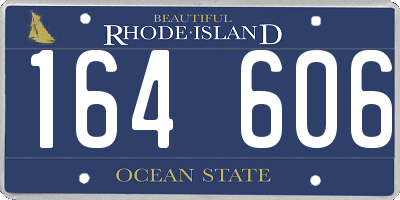 RI license plate 164606