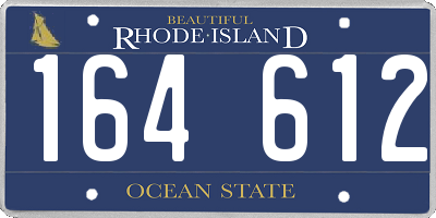 RI license plate 164612