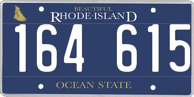 RI license plate 164615