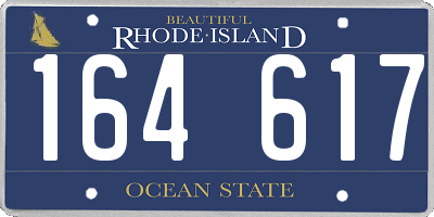 RI license plate 164617