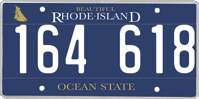 RI license plate 164618