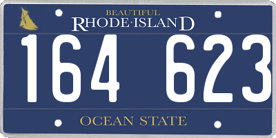 RI license plate 164623