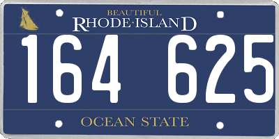 RI license plate 164625