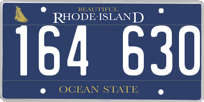 RI license plate 164630