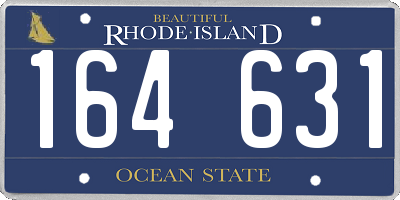 RI license plate 164631