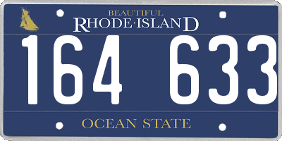 RI license plate 164633