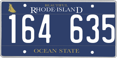RI license plate 164635