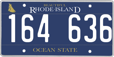 RI license plate 164636