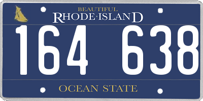 RI license plate 164638
