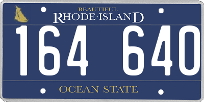RI license plate 164640