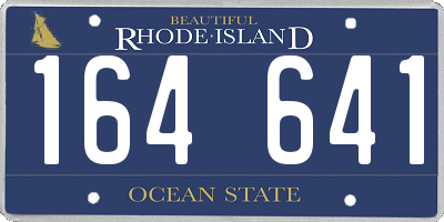 RI license plate 164641