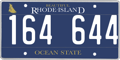 RI license plate 164644