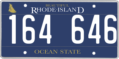 RI license plate 164646