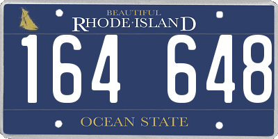 RI license plate 164648