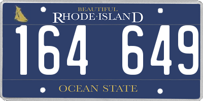 RI license plate 164649