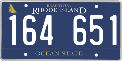 RI license plate 164651