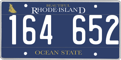 RI license plate 164652