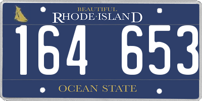 RI license plate 164653