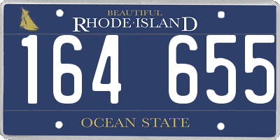 RI license plate 164655