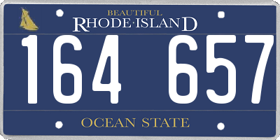 RI license plate 164657