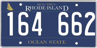 RI license plate 164662