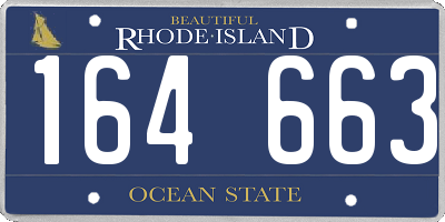RI license plate 164663